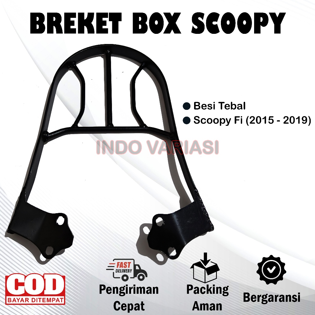 Breket Behel Box Scoopy Fi Tebal Bawa Barang Variasi