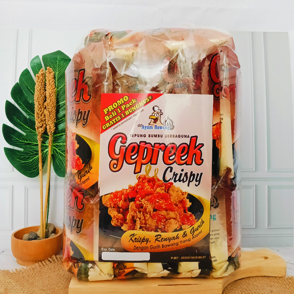 

Tepung Geprek Crispy Tepung Ayam Geprek Kemasa 1,3kg / Tepung Geprek Crispy untuk Ayam Geprek