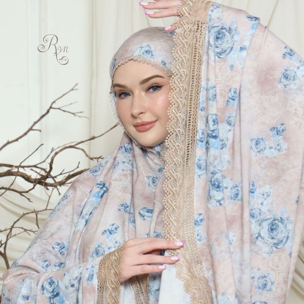 MUKENA RYN RAYYAN ORI 100 % RHEVA | MUKENA PREMIUM VICOSE IMPORT | MUKENA RENDA MEWAH | MUKENA TRAVE