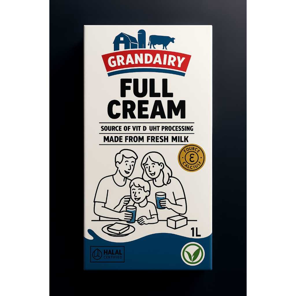 

Susu Grandairy Full cream 1lt UHT