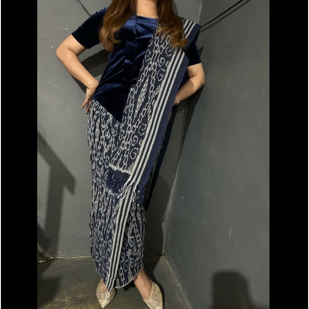 [BAJU BLUDRU+ROK+SLENDANG] - Setelan Wanita Adat Toraja Ntt Flores Tenun Asli Jepara