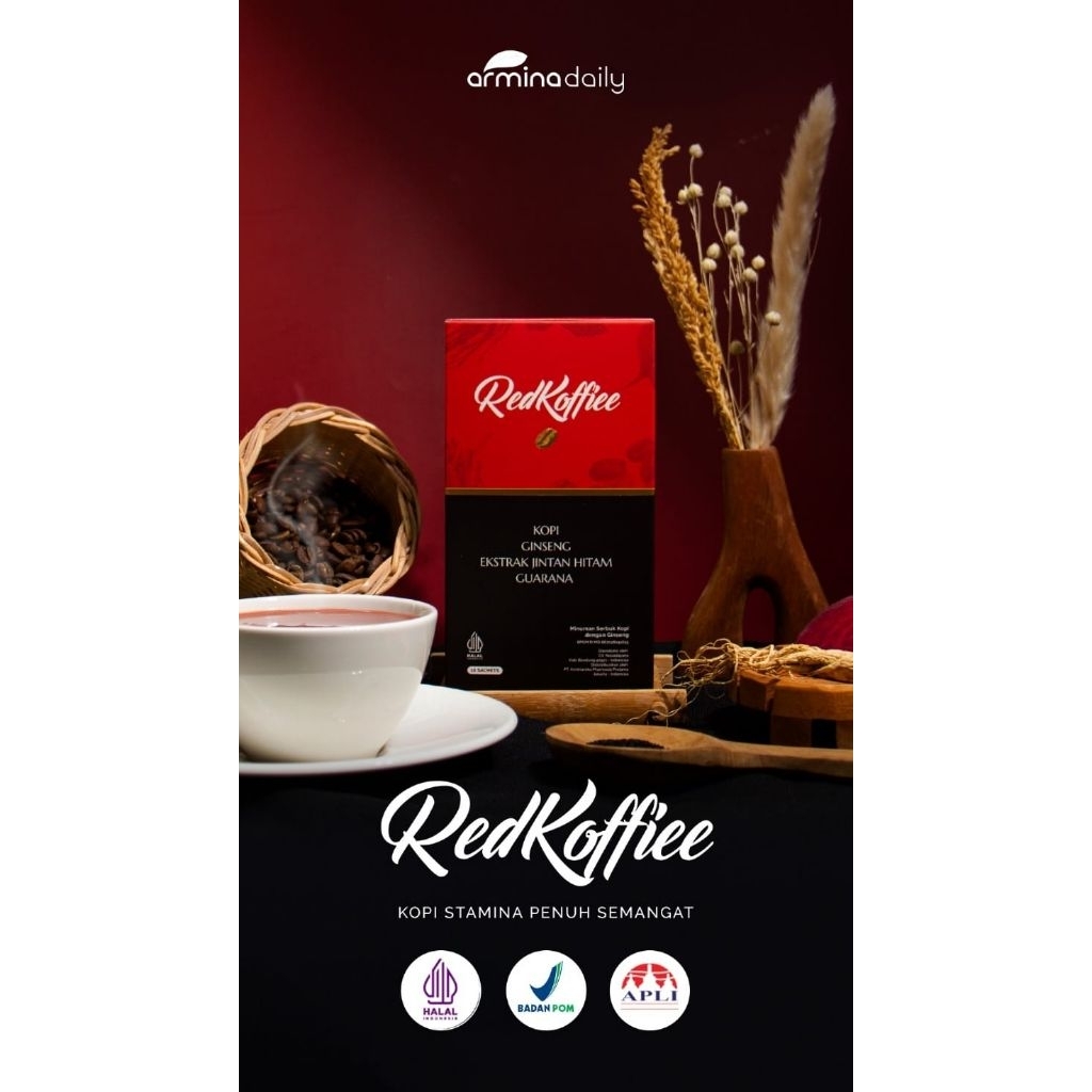 

Kopi Merah Original Red Koffiee Armina Daily 1 box isi 10 sachet