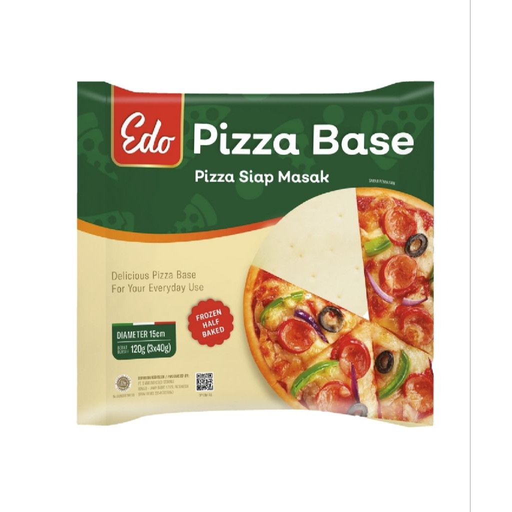 

Edo Pizza base 120gr frozen food - pizza siap masak - adonan roti untuk piza
