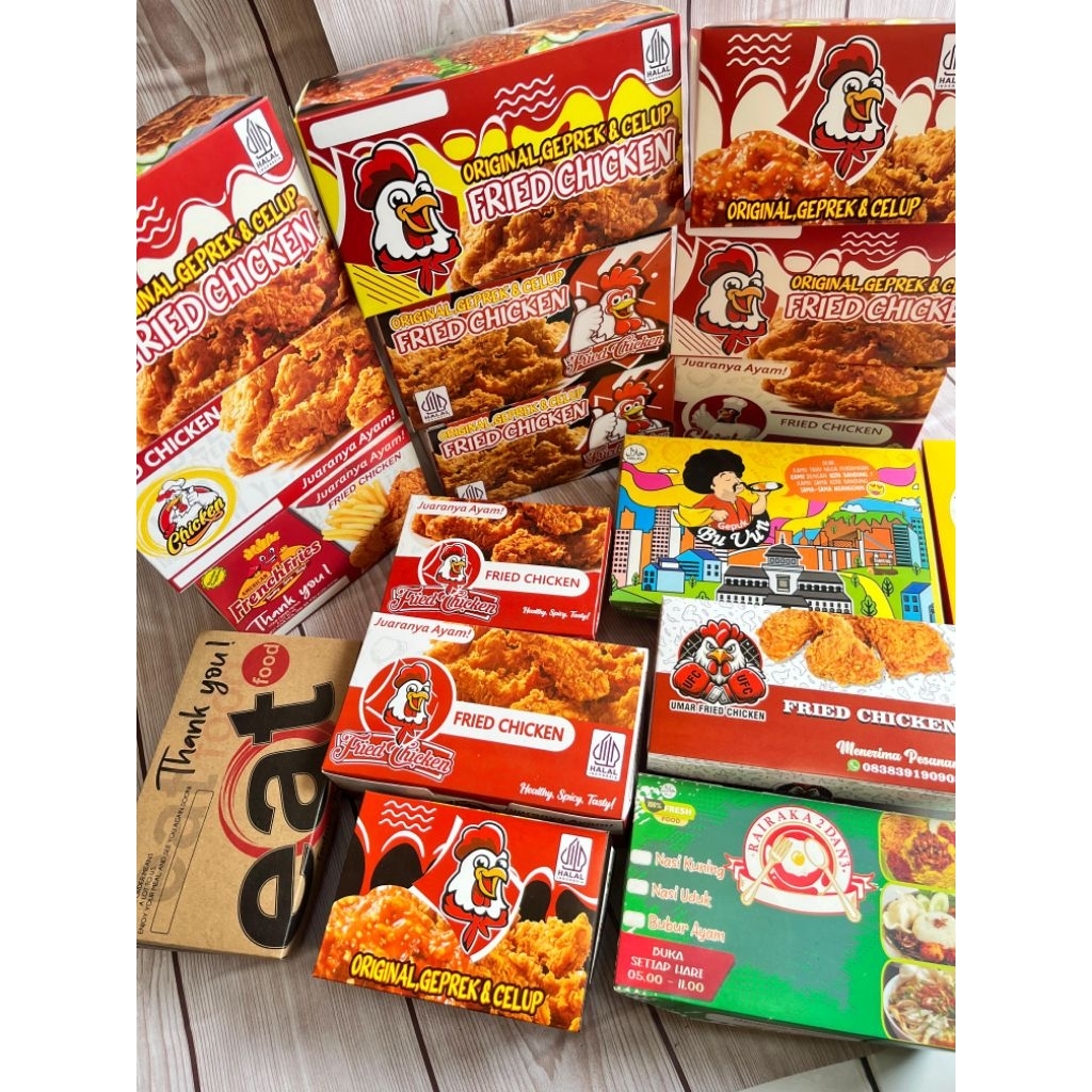 CUSTOM Cetak PO Dus Pakai Logo Sendiri / Paperlunch Box Takeaway/dus makanan murah/box paper/dus aya