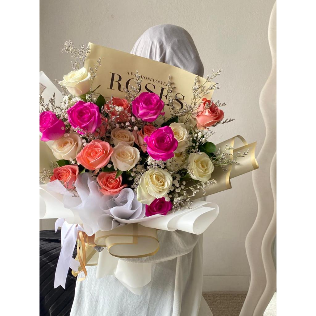 Phane Florist | Bouquet Rose Madeline | Bouquet Anniversary | Bouquet Lamaran | Bouquet Ulang tahun