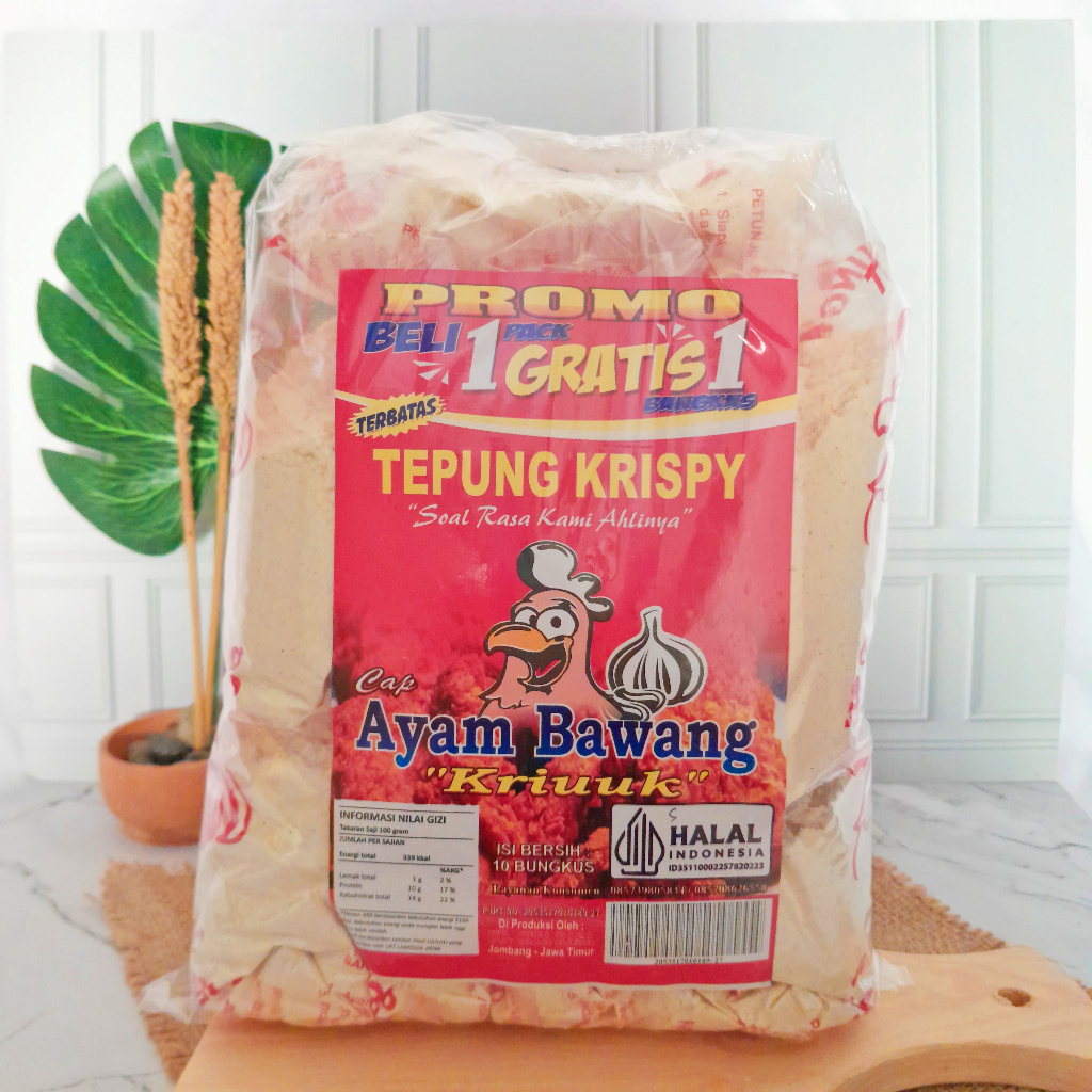 

Tepung Bumbu Serbaguna Kentucky Rasa Ayam Bawang isi 10 pcs/ PROMO TERBATAS ! Gratis 1 pcs