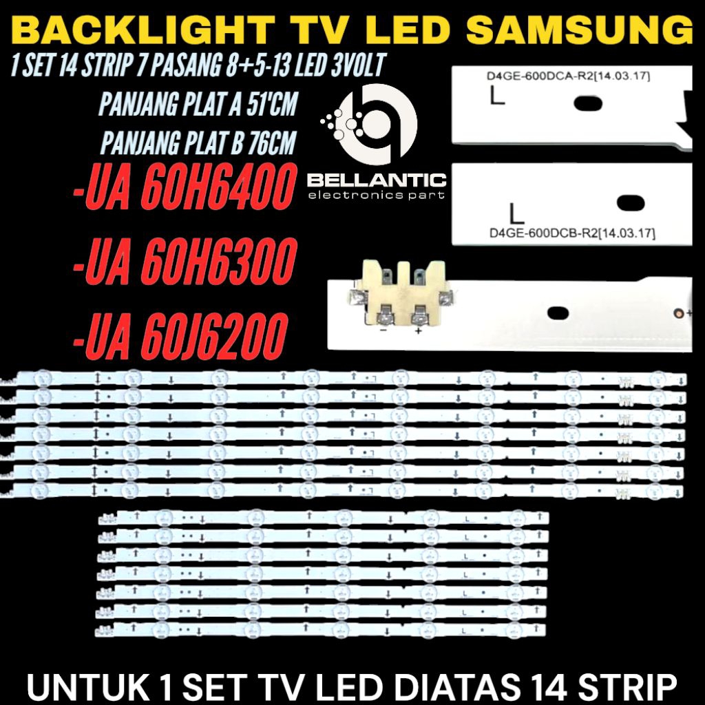 BACKLIGHT TV LED SAMSUNG 60 INCH UA-60H6400- UA-60H6300- UA-60J6200 BACKLIGHT TV LED SAMSUNG