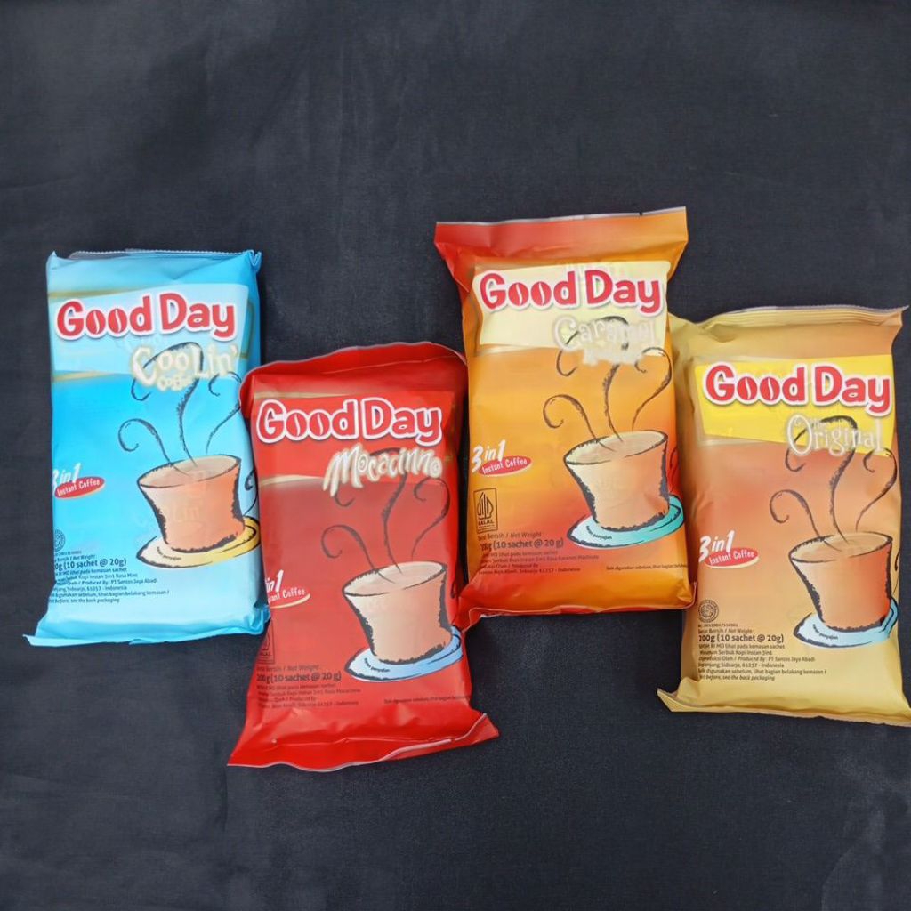 

Good Day 3 in 1 Instan Coffee kemasan bag 200gr
