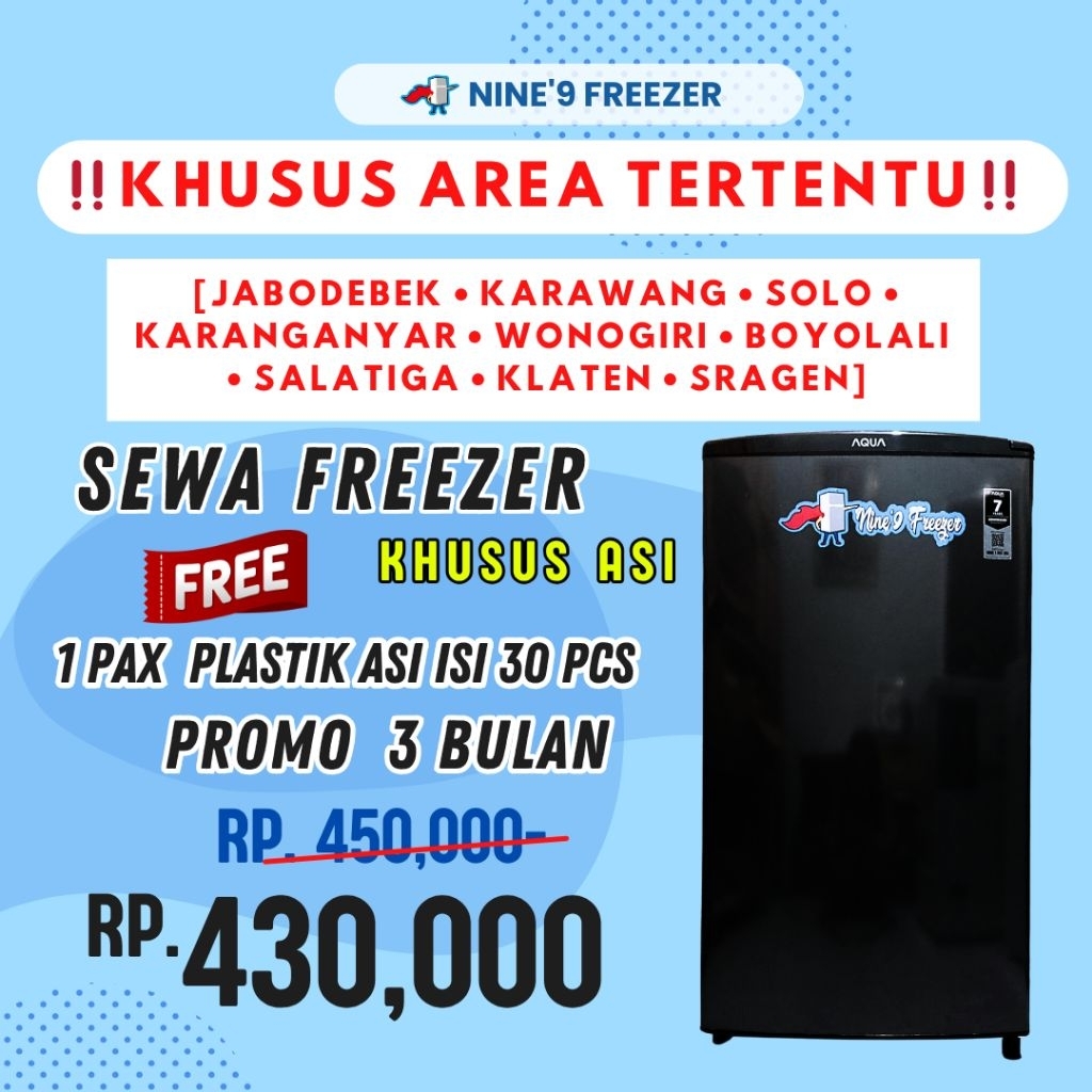 LUAR AREA JANGAN ORDER‼️ Sewa Freezer ASI 3 Bulan – Jabodebek Karawang Solo Raya