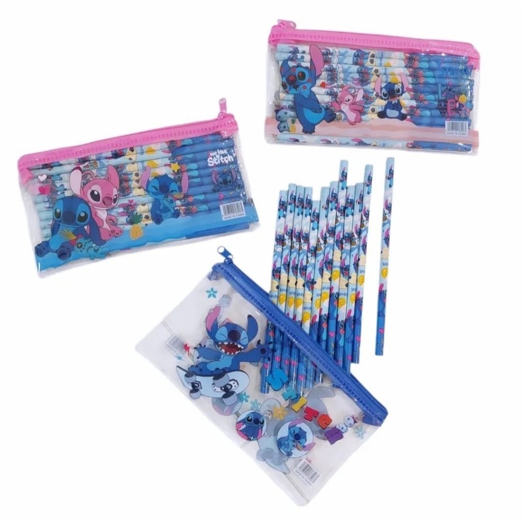 

Set Pensil Pouch Stitch Pencil lilostitch Kotak Pensil