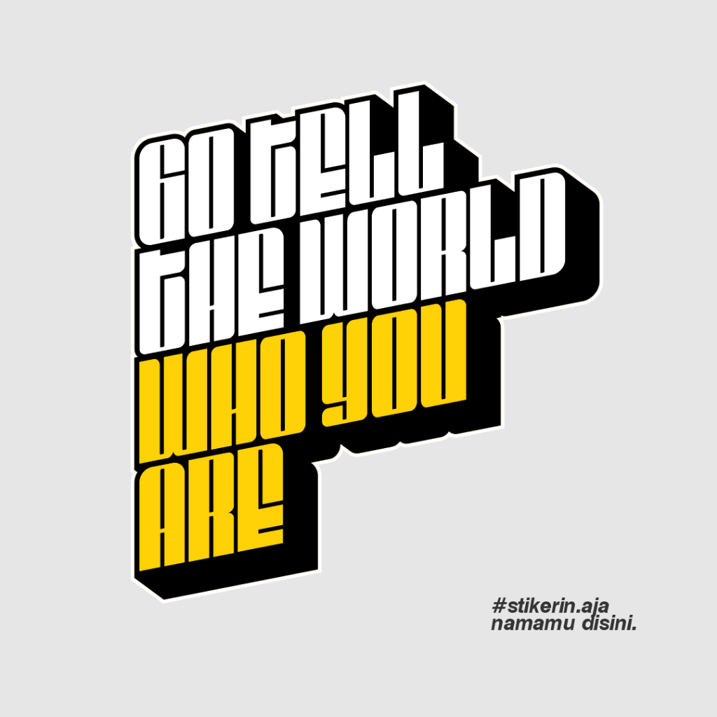 

Custom stiker nama | Design by Lmtd30 - Part 3 | Bahan Vinyl + Laminasi