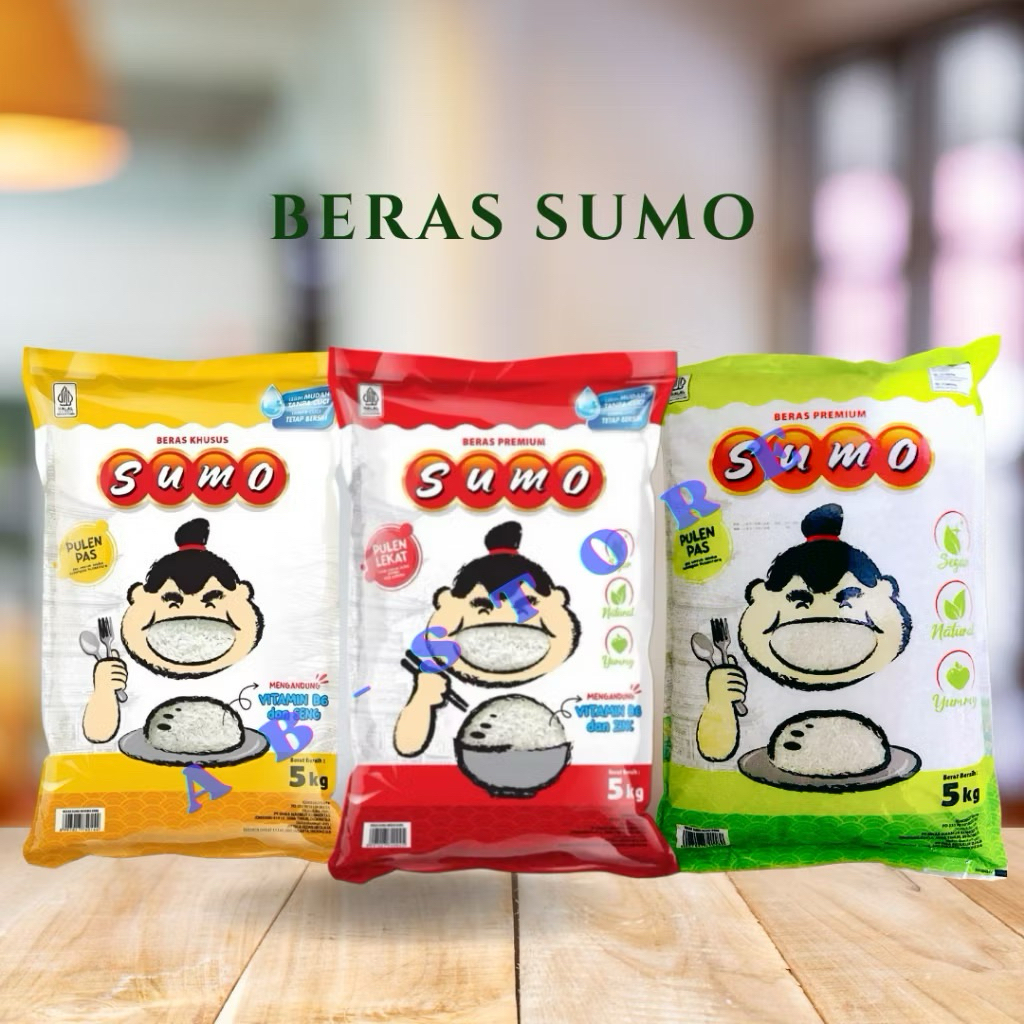 

SUMO BERAS PREMIUM 5 KG pulen merah kuning hijau