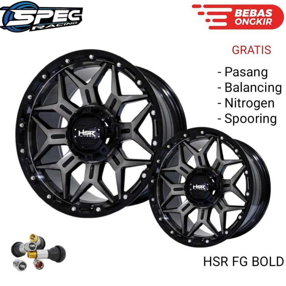 Velg Mobil Racing Hsr Fg Bold R20 Untuk Fortuner Pajero Triton Dan Hilux
