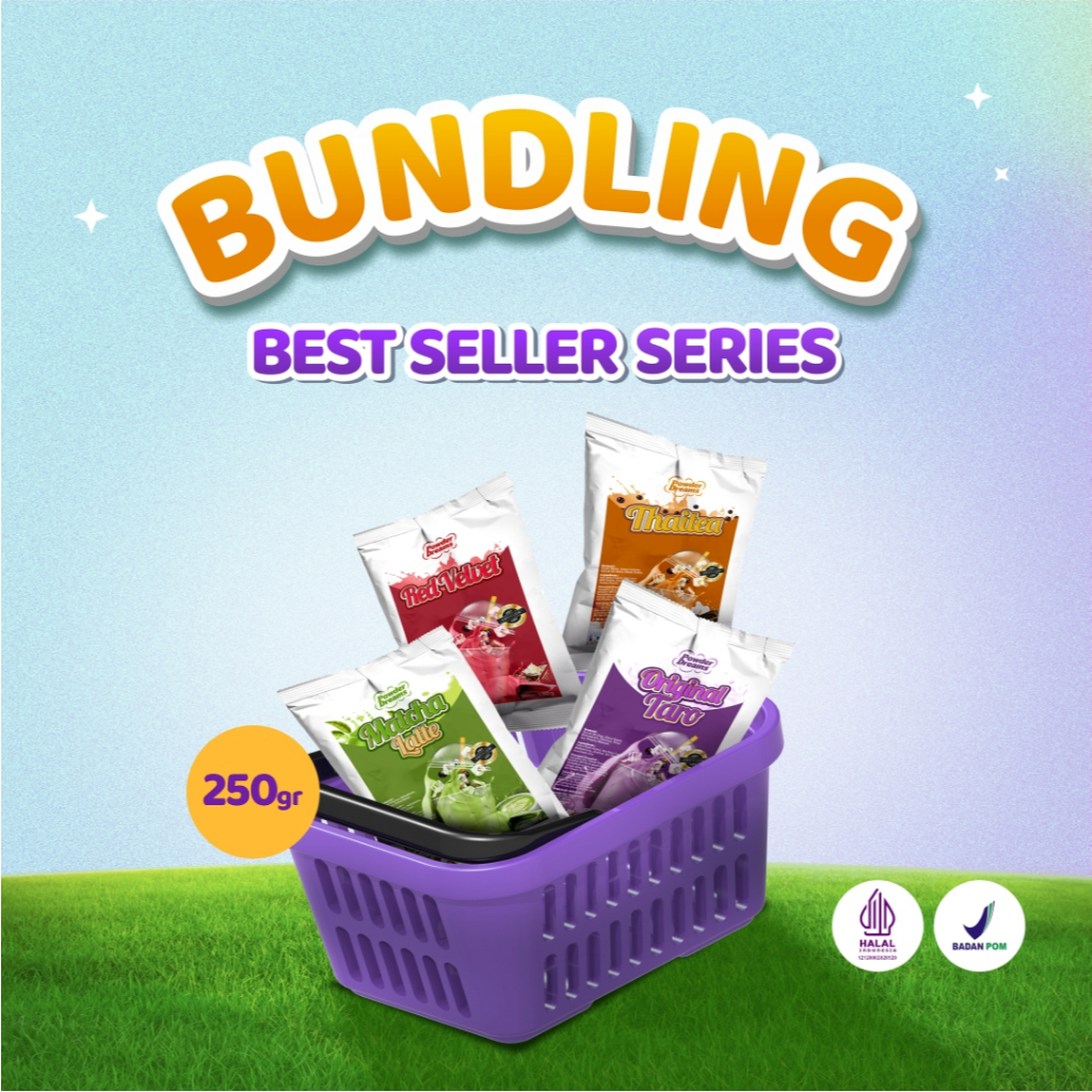 

Powder Dreams - Paket Usaha Bundle Buy 4 Pcs Lebih Hemat Best Seller Series 250 gr + Resep