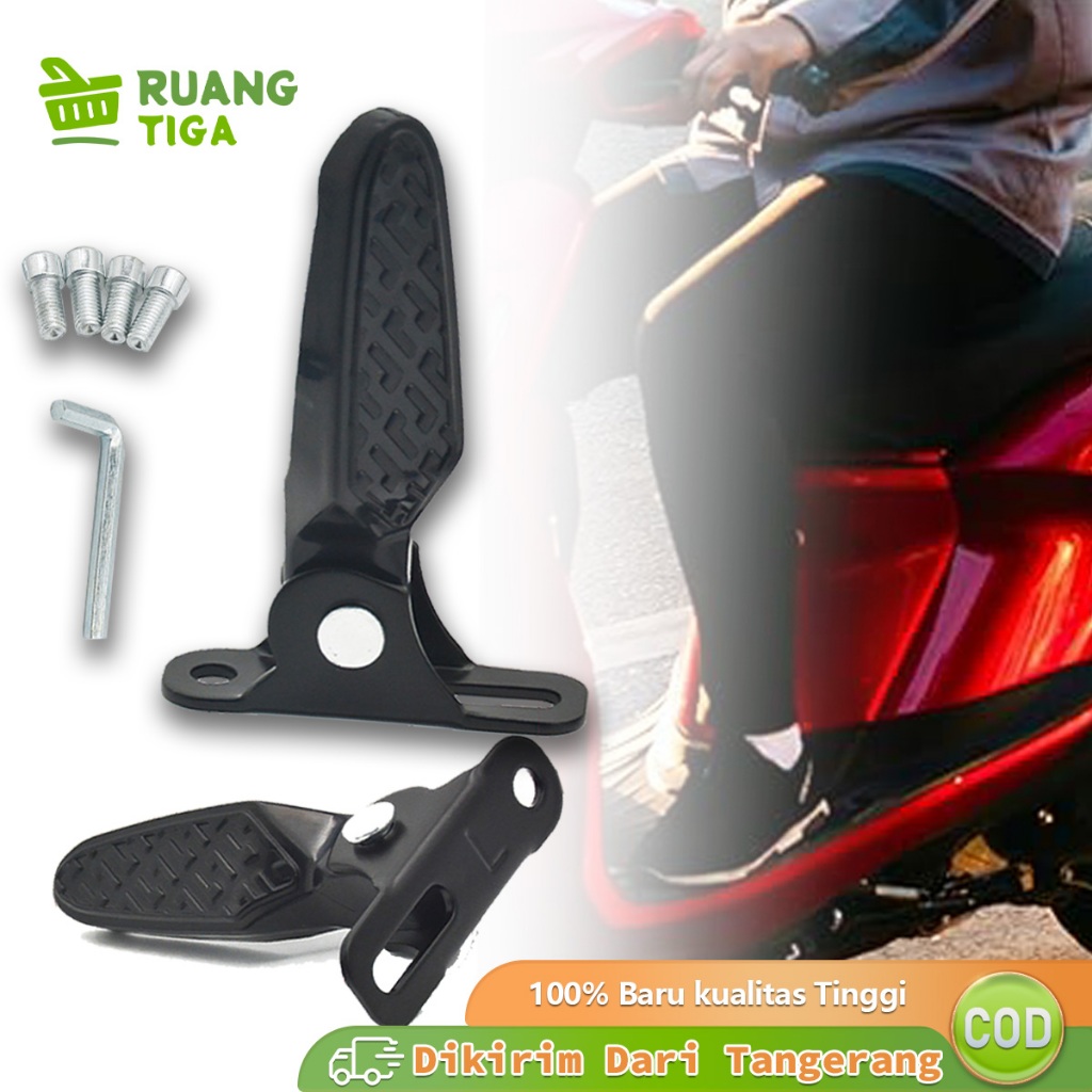 1 Set Pijakan Kaki Motor Listrik Foot Step Depan Sepeda Listrik