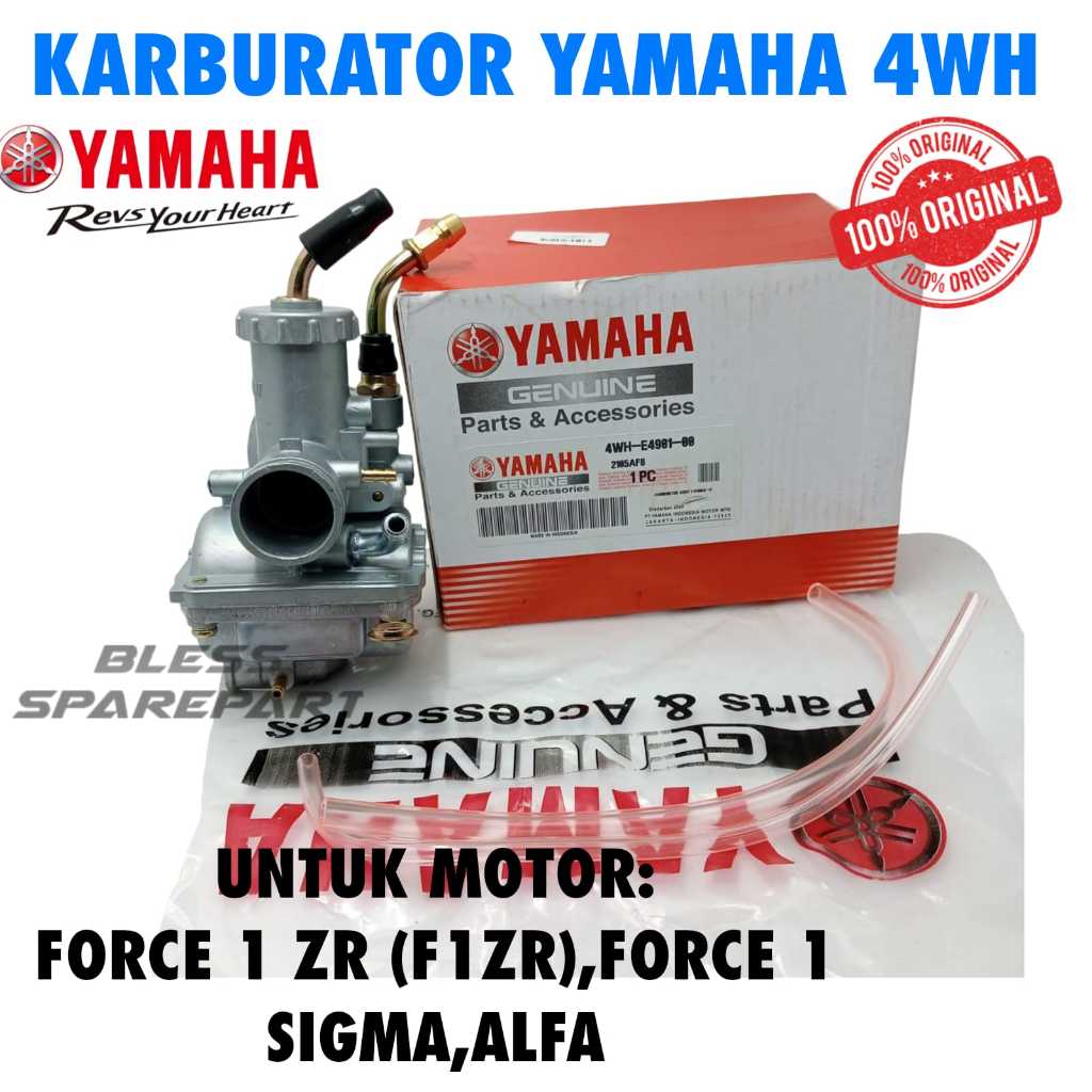 KARBURATOR ORIGINAL YAMAHA KODE 4WH ASLI SIAP PASANG 2T/TAK YGP F1ZR ALFA SIGMA KARBU ORI 4WH