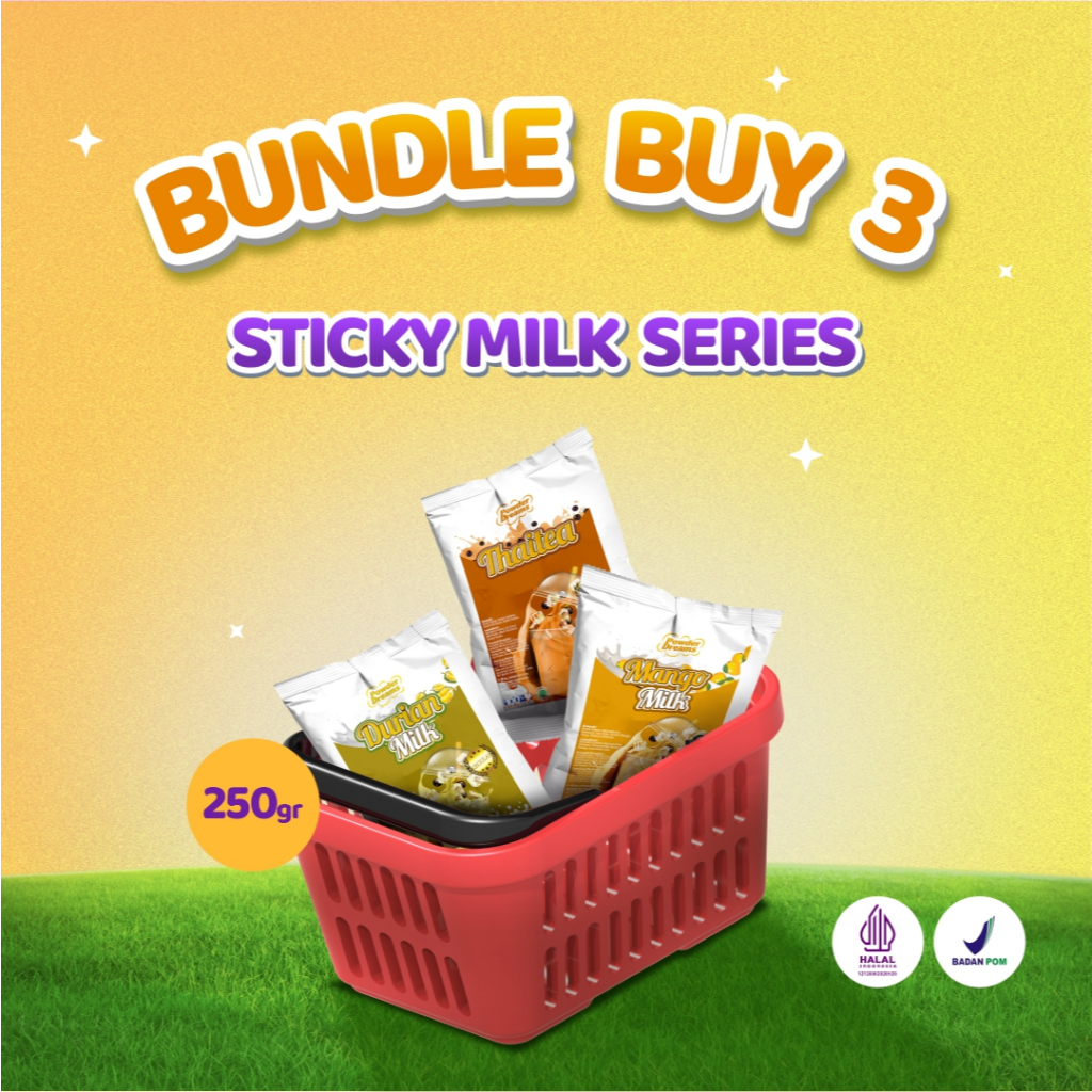 

Paket Bundling Beli 3 Lebih Hemat Bubuk Minuman Sticky Milk Edition Ala Thailand