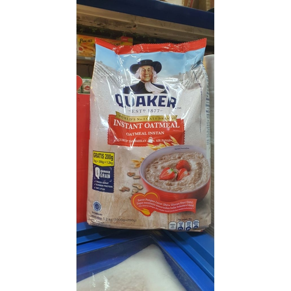 

Quaker Instant Oatmeal 1,2kg ( 1000gr + 200gr )