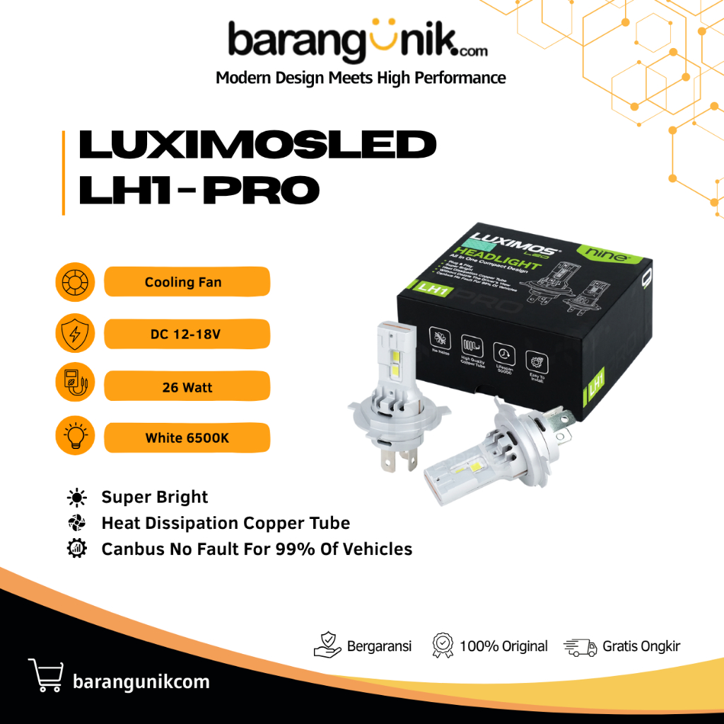 Lampu Utama Kabut Mobil LED 52W H11 H4 H1 H7 Super Terang LH1 PRO LUMINOSLED Avanza Brio Innova
