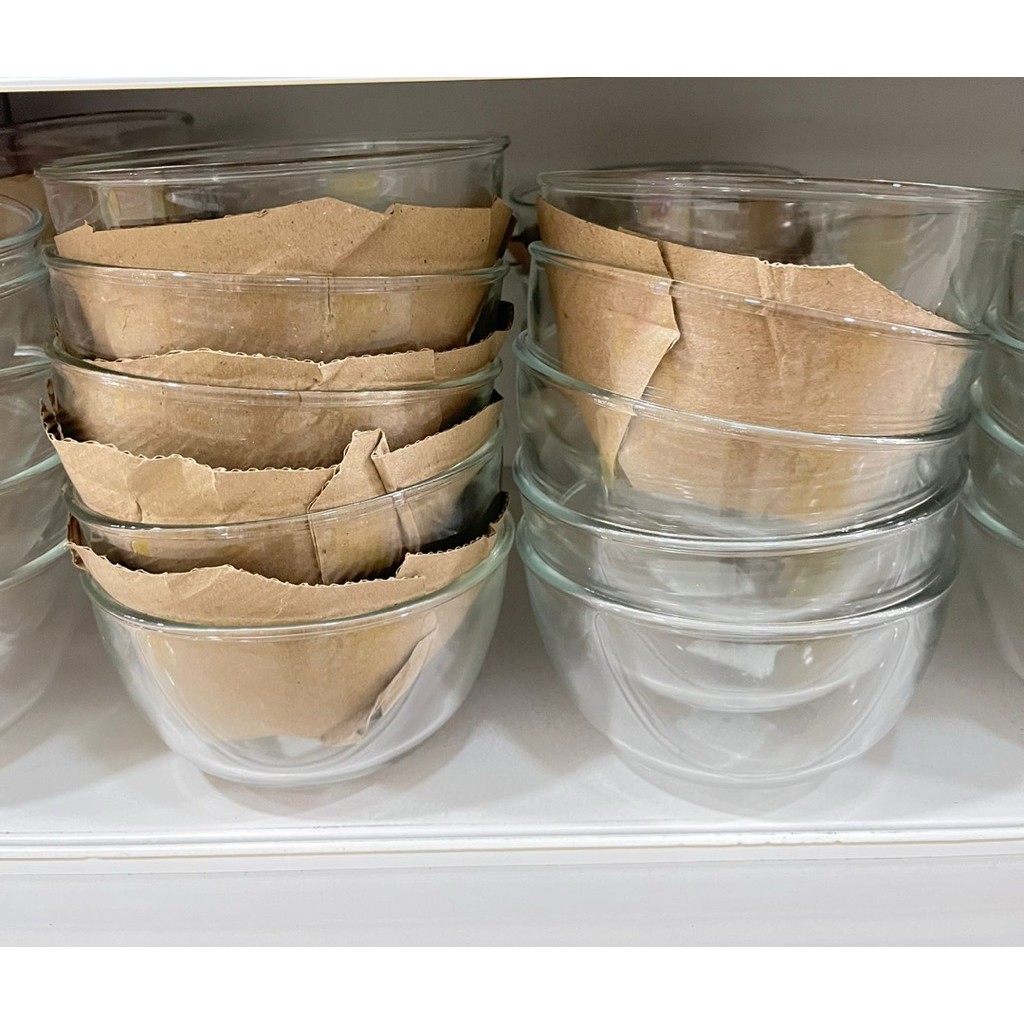 3PC MANGKOK KACA TRANSPARAN 16CM/MANGKOK BASO KACA BENING/MANGKOK BELING/MANGKOK MIE SERBAGUNA TEBAL