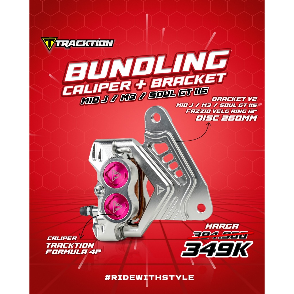 BUNDLING BRACKET + CALIPER FOR Mio J - Mio M3 - Soul GT 115 - Fino 115 CARBU *