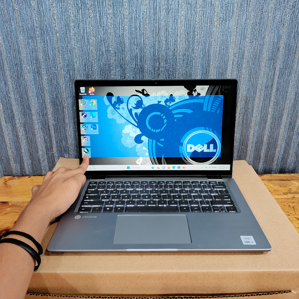 #OS Windows# Laptop Dell Latitude Chrome 7410, #Touchscreen, 2 In 1, Flip bisa jadi Tablet,  Gen 10T