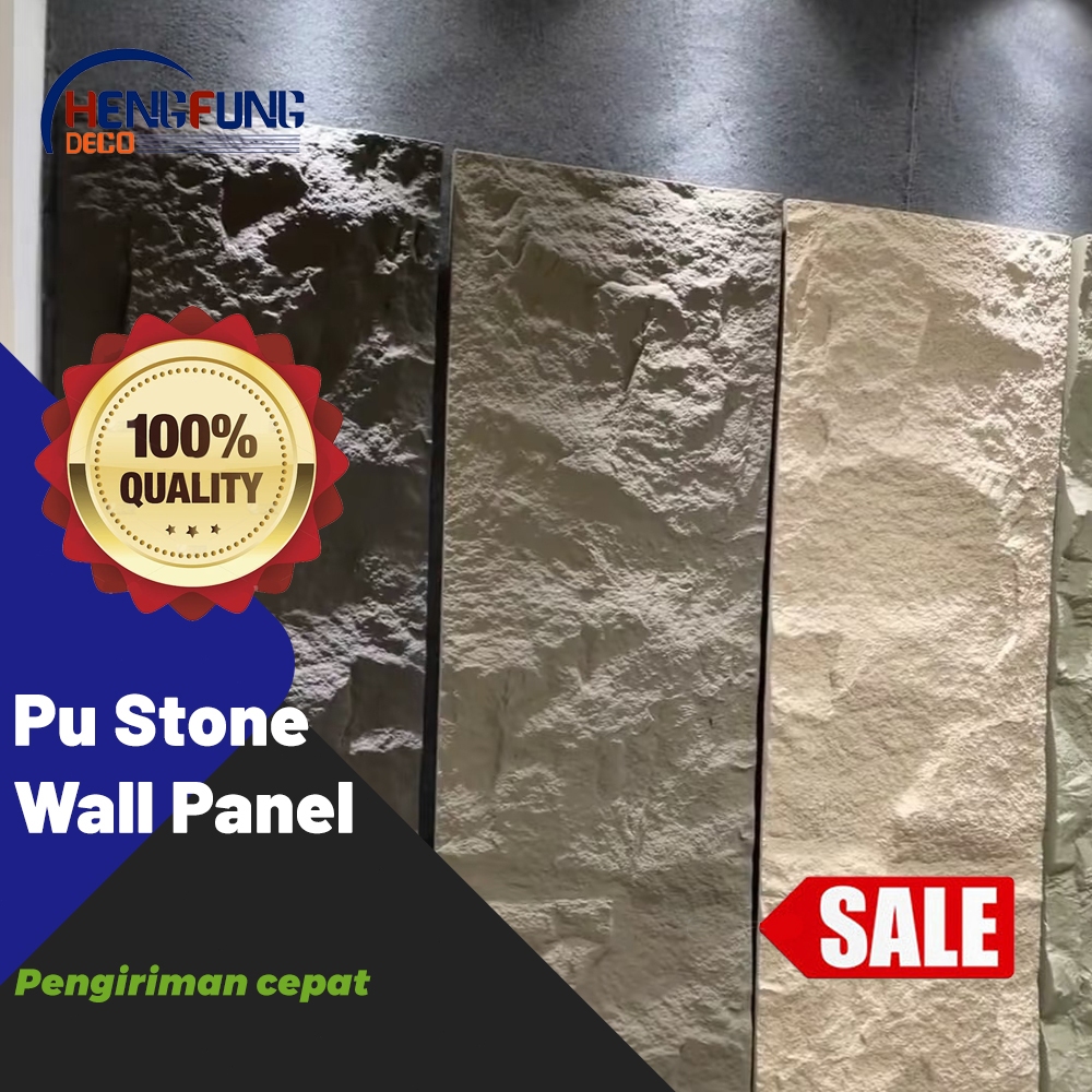 Pu Stone Wall Panel / Panel Dinding PU Imitasi Batu Alam/Wall Stone Panel  - Ringan, Anti Retak, Tah