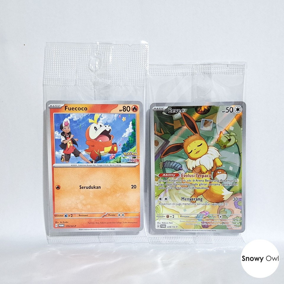 Fuecoco 173/SV-P & Eevee 228/SV-P AR Promo Set Pokemon TCG Card Indonesia Original