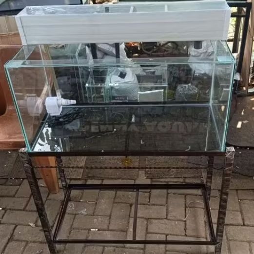 AQUARIUM KACA UKURAN 80 40 40 Rak set top filter