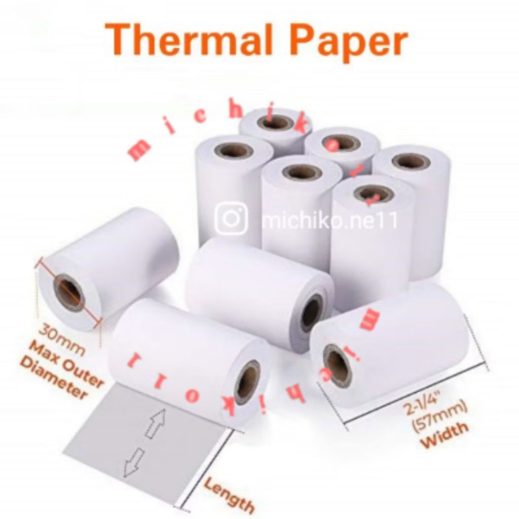 

Stiker Thermal Kertas Thermal 57x30mm Tahan Lama Oil Resistance Kertas Peripage Paperang Kertas Resi