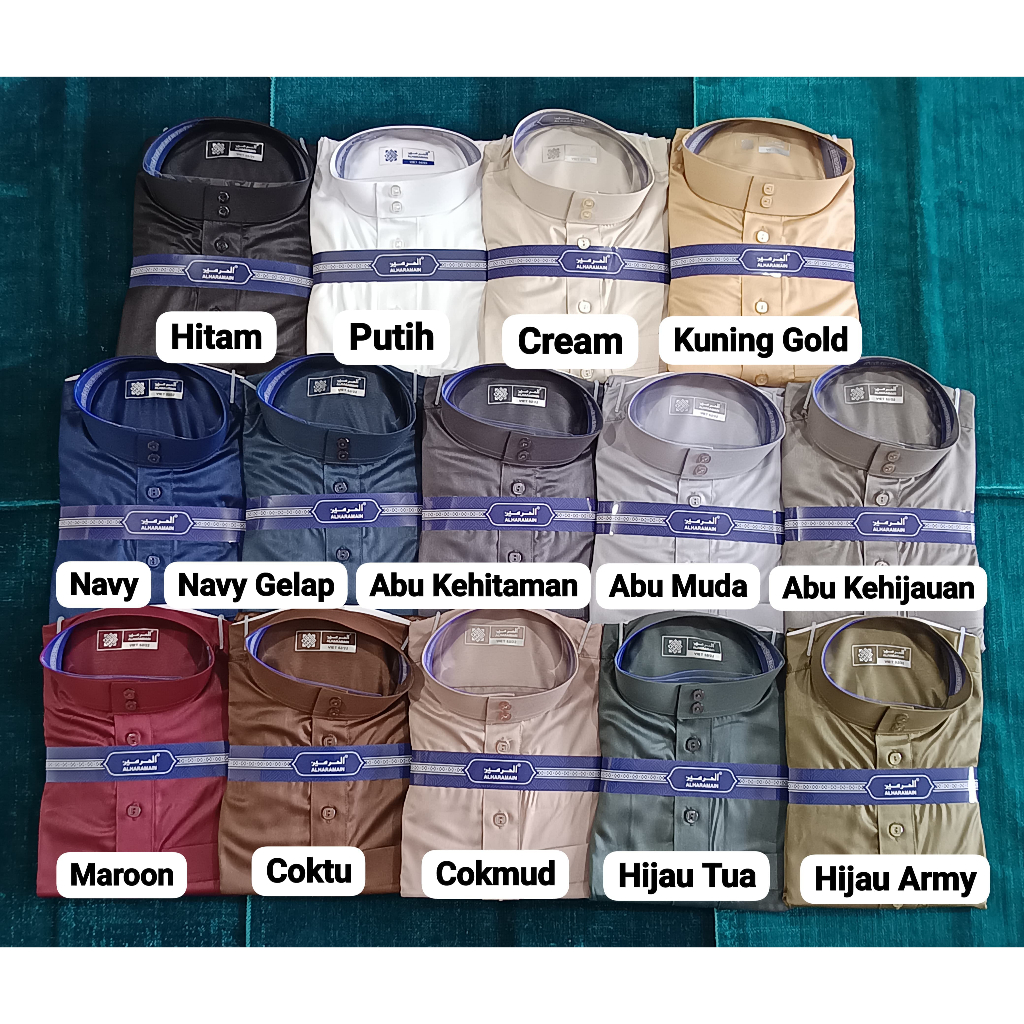 BISA COD GAMIS JUBAH ANAK REMAJA DEWASA AL HARAMAIN POLYSTER KANCING POLOS LENGAN PANJANG NON MANSET