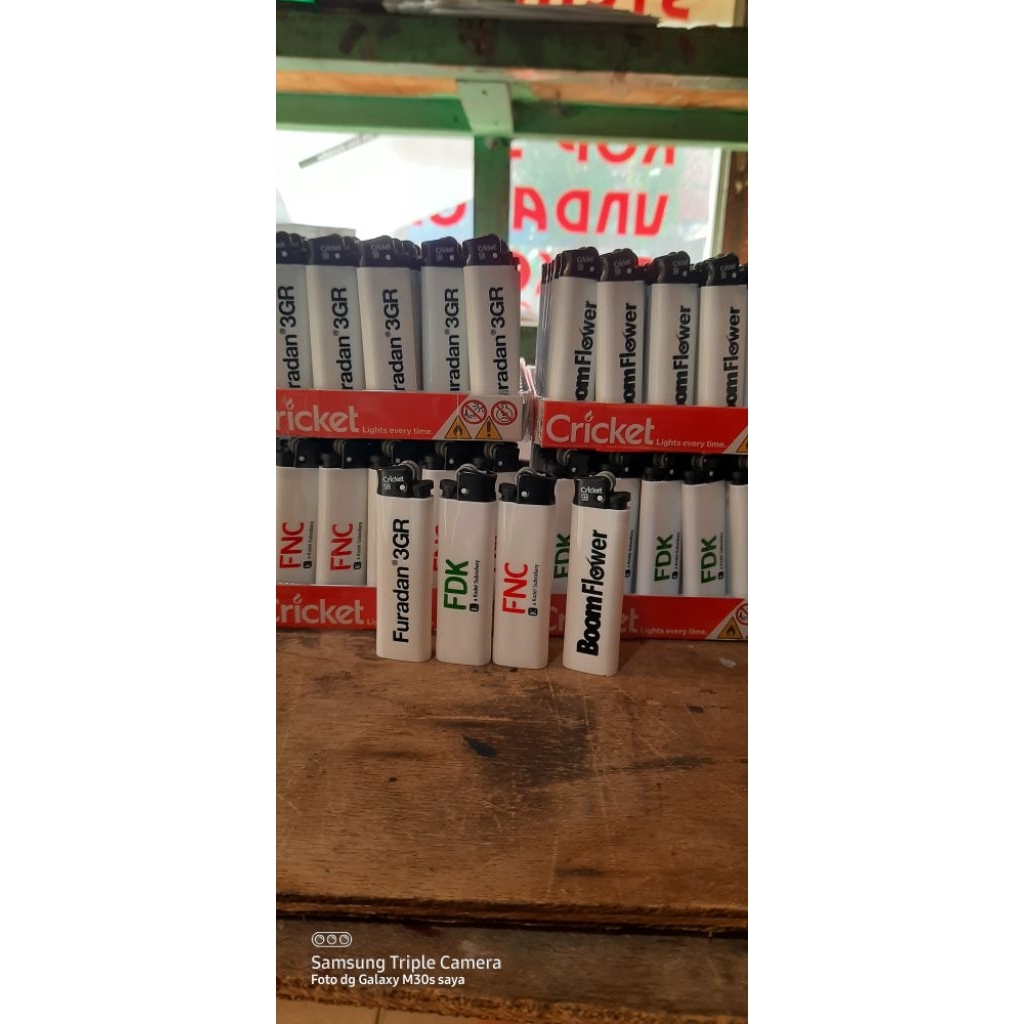 korek criket custom cetak logo satu warna 2 sisi