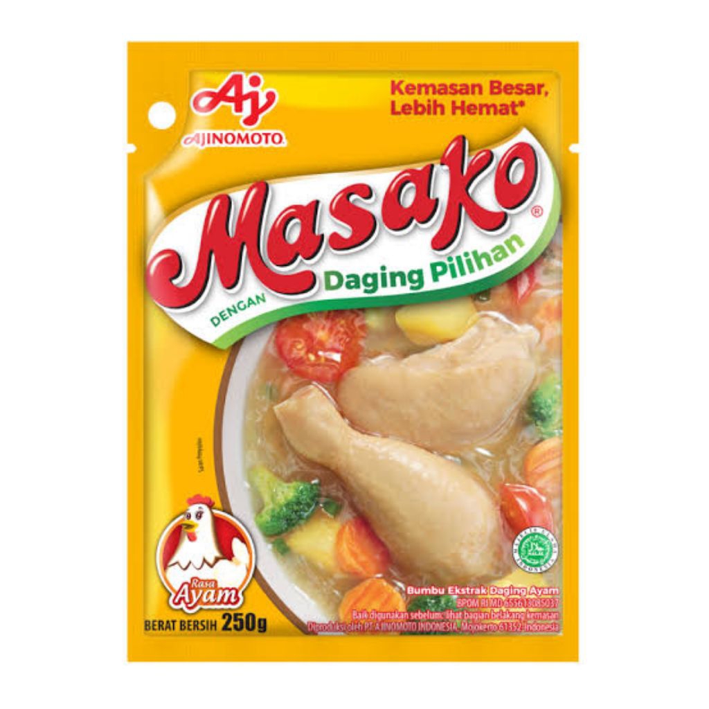 

Masako Bumbu Kaldu Ayam Penyedap 250gram