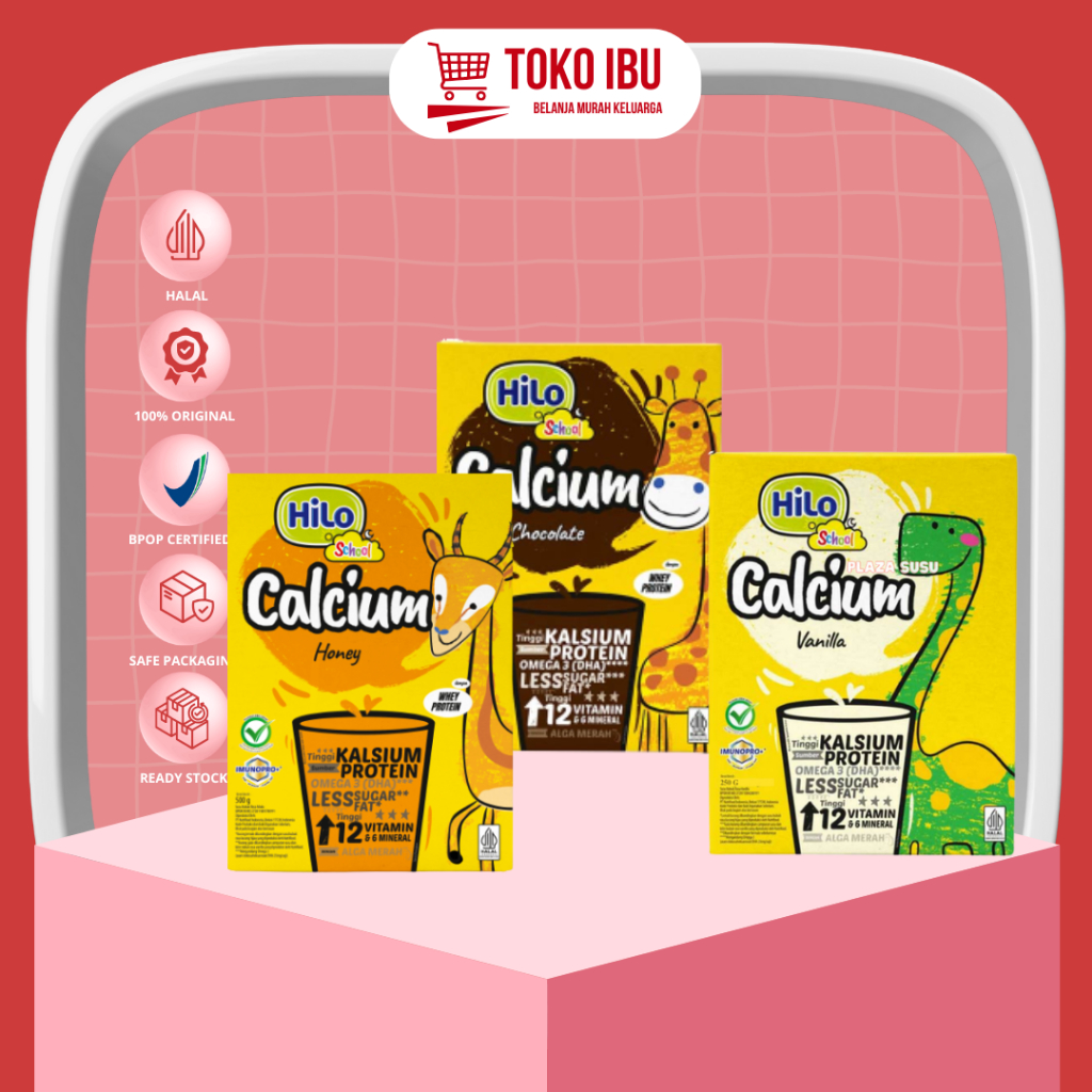 

HiLo School Cokelat Susu Bubuk Tinggi Kalsium 250 g Rasa Chocolate Honey Vanilla