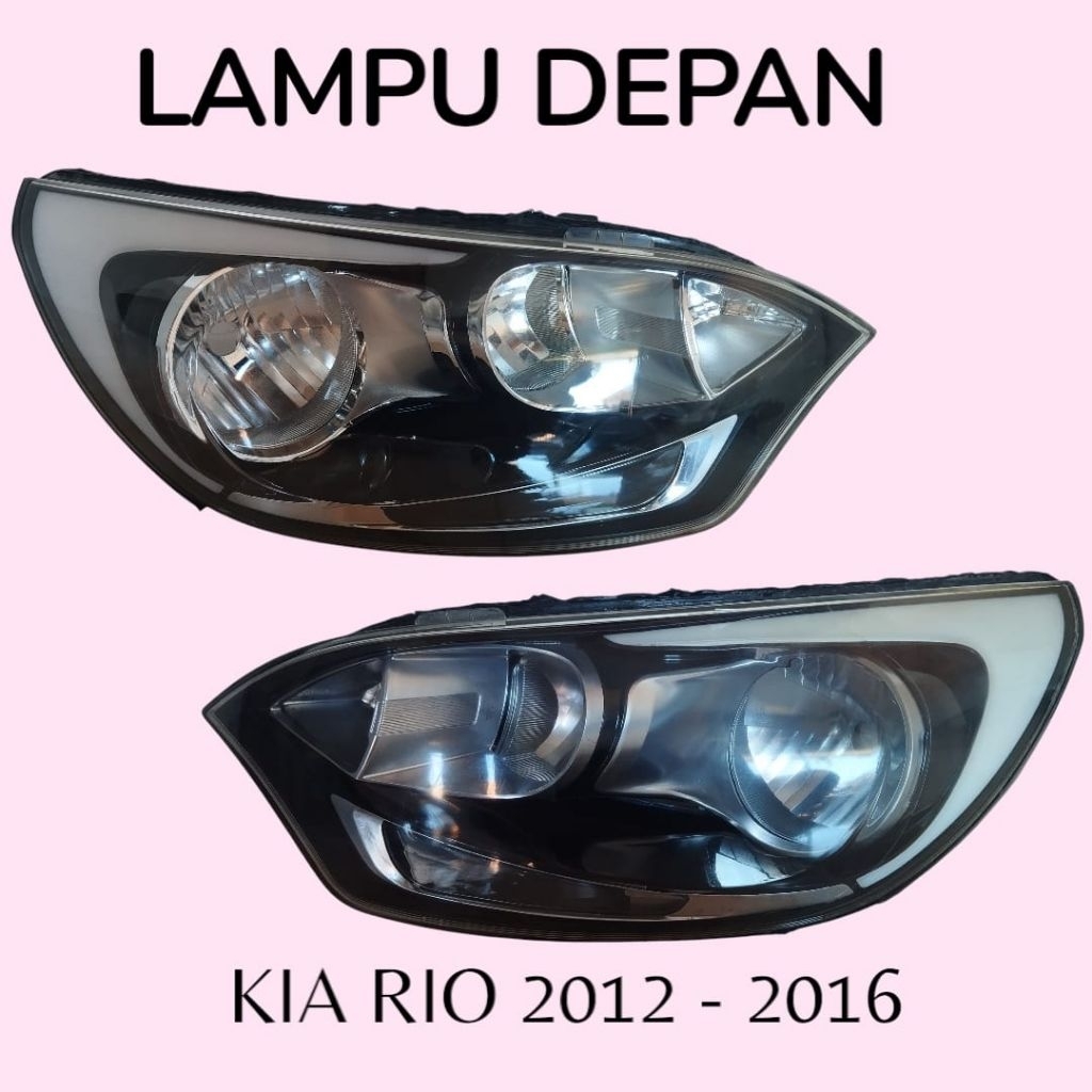 headlamp lampu depan kia rio