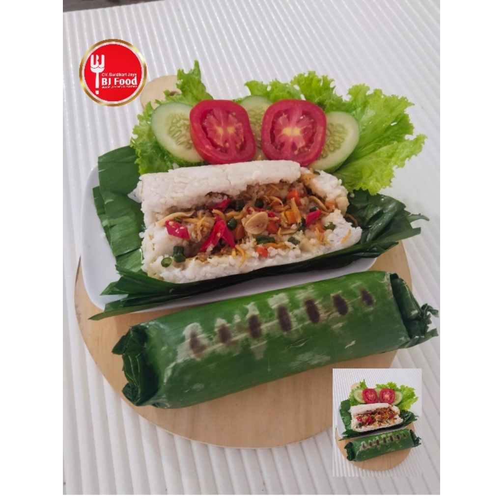 

Nasi Bakar / Nasi bakar Enak isi teri & sayur