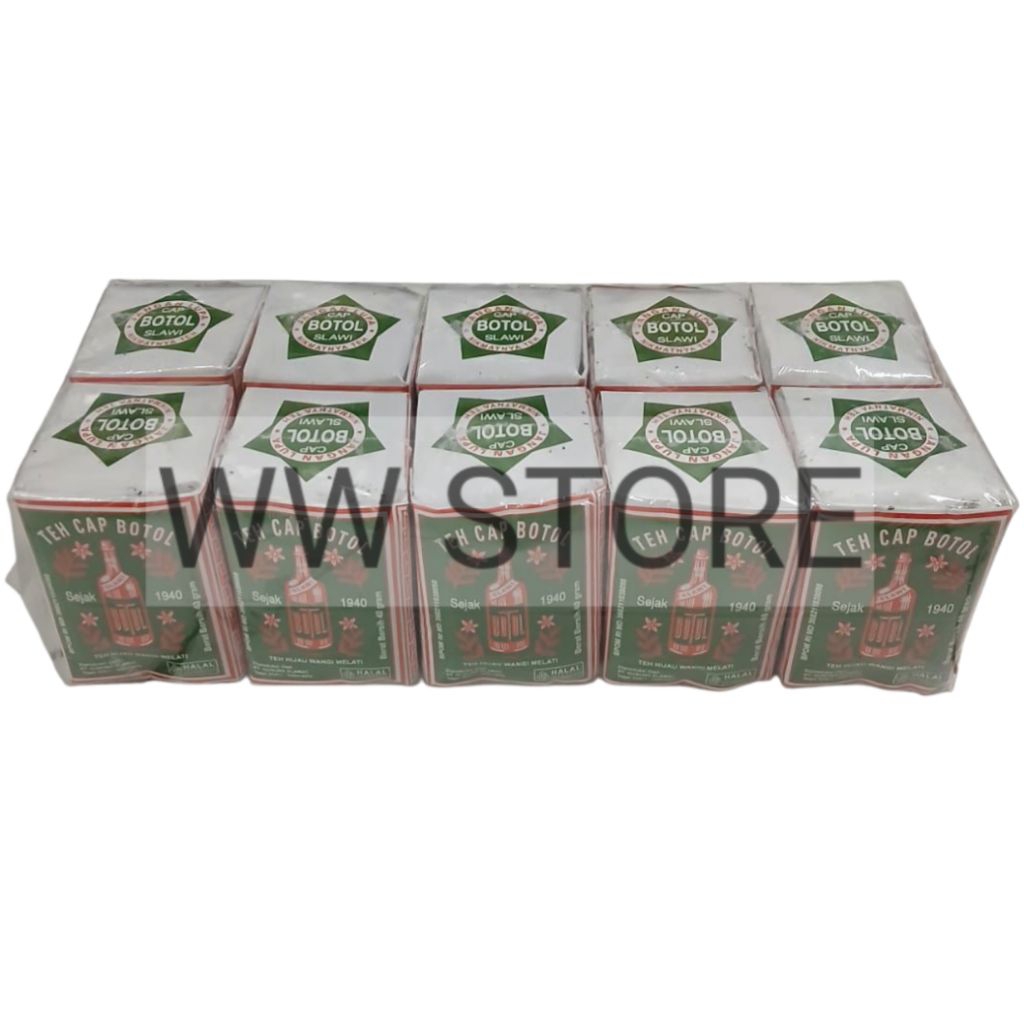 

Teh hijau wangi melati halal MUI CAP BOTOL 10 bungkus x 40g