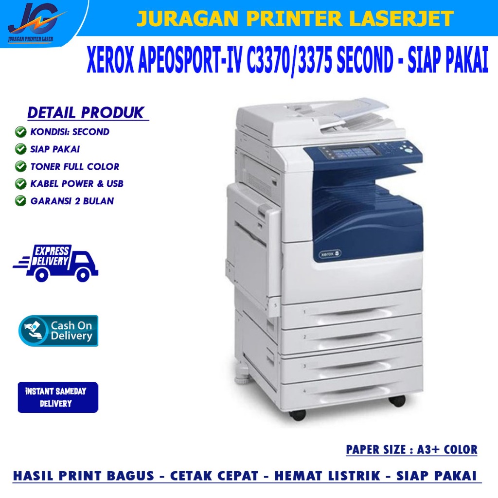 Xerox C3370 / C3375 Warna A3 – Cocok untuk Usaha Fotocopy & Digital Printing