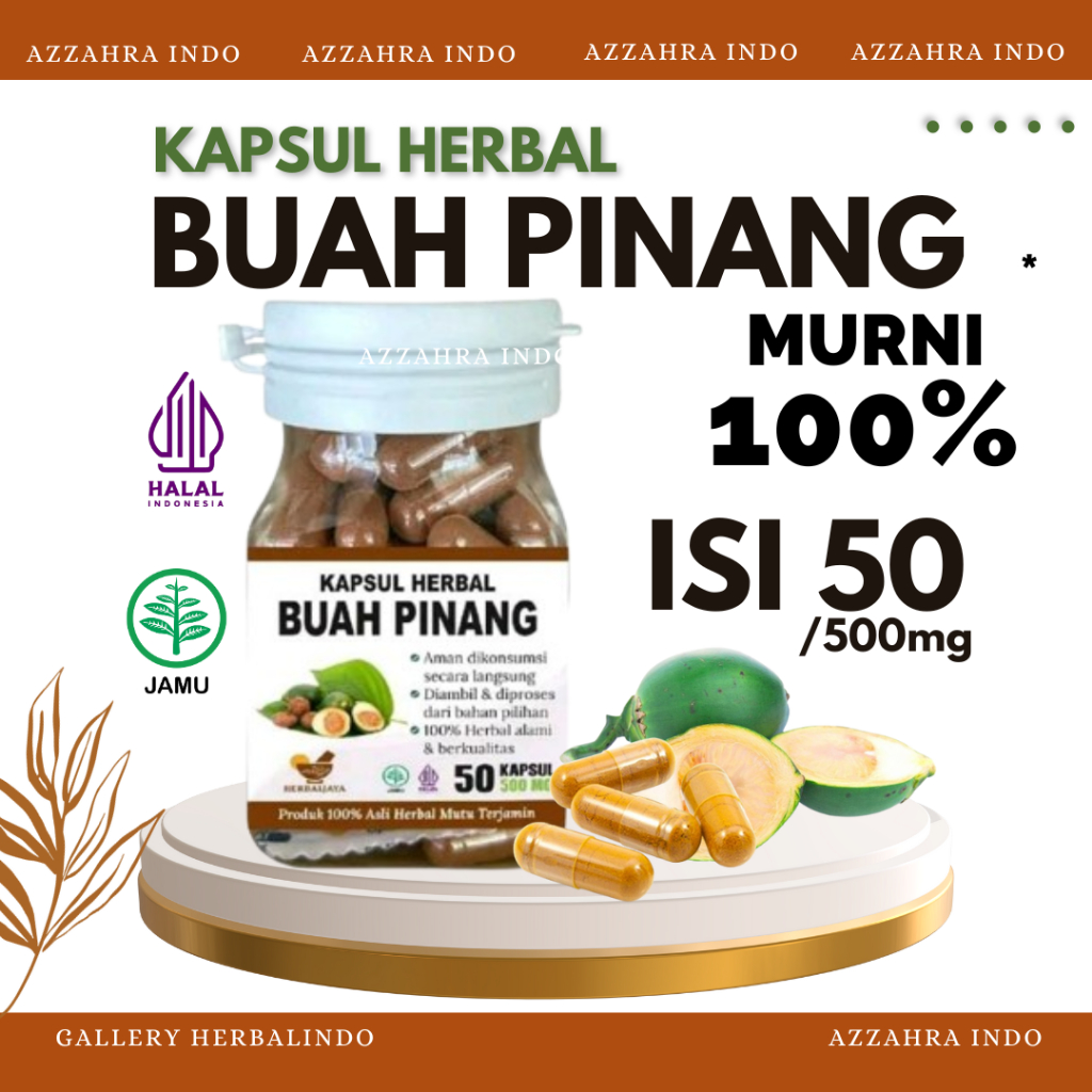 

Buah Pinang Kapsul Bubuk isi 50 butir Asli TANPA CAMPURAN dijamin Berkhasiat