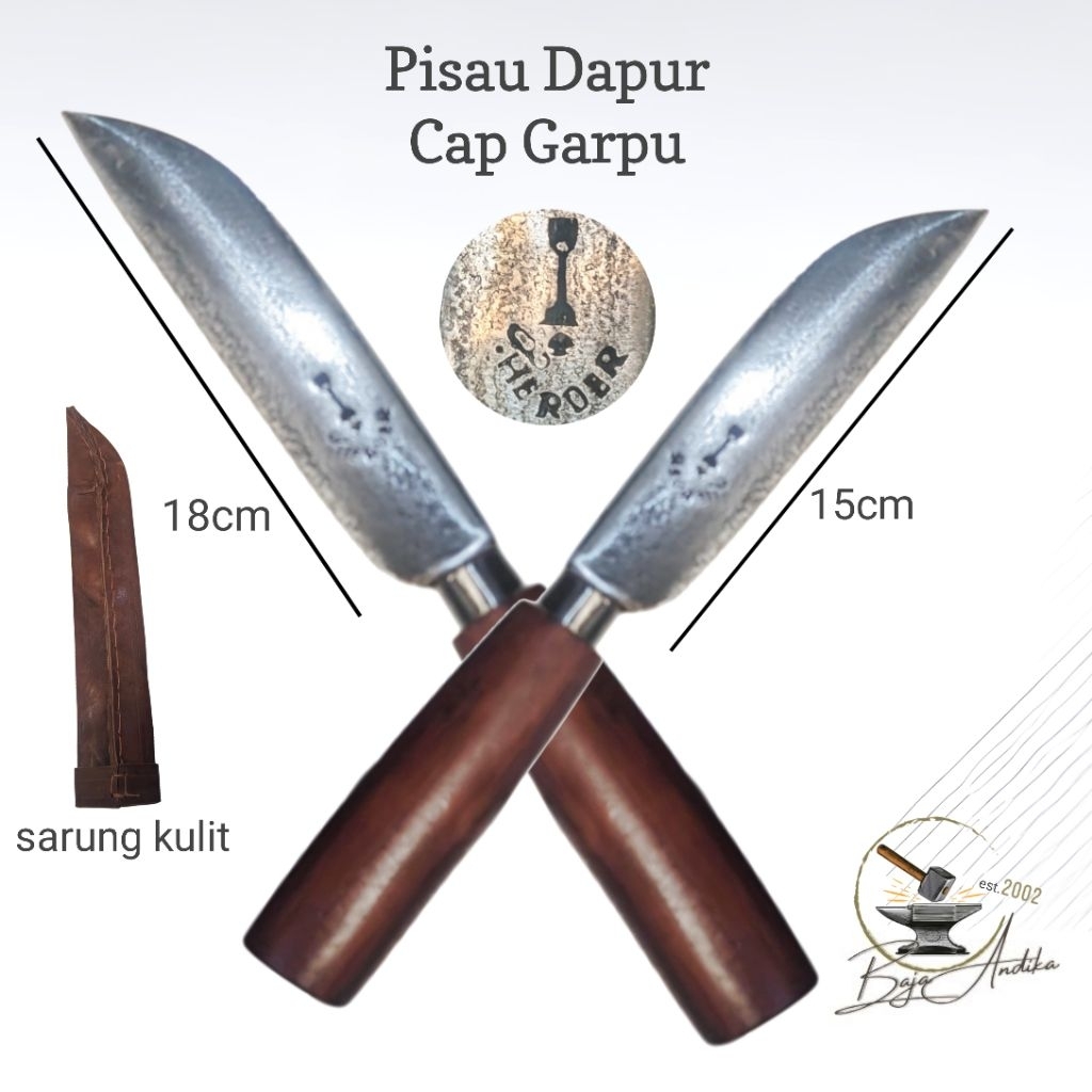 Pisau Dapur Cap Garpu Herder Bahan Baja Kualitas Terbaik