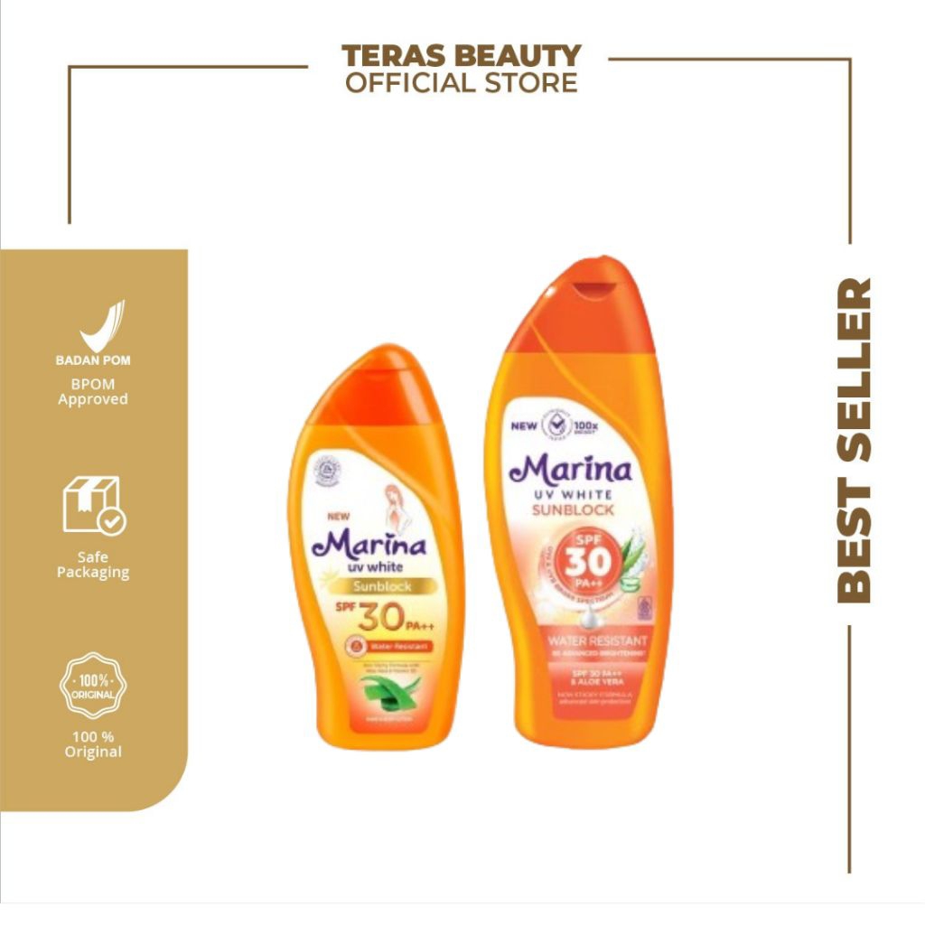 MARINA-Marina SunBlock SPF 30 PA+++|Sunblok Marina ukuran 85ML|Sunblock Marina ukuran 170 ML|Sunbloc