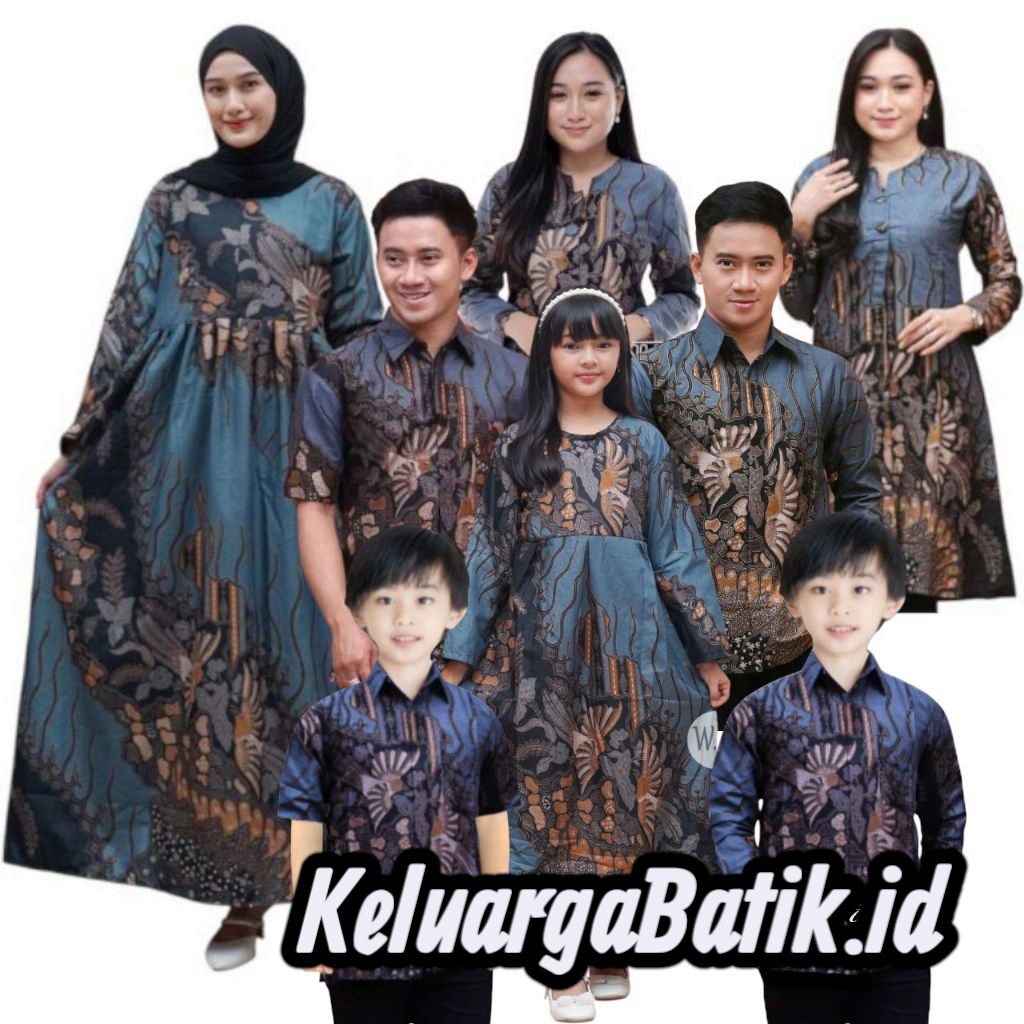 Baju Keluarga Batik Pria Dan Wanita - Batik Pasangan Bapak dan Ibu - Batik Muda Mudi Dan anak anak