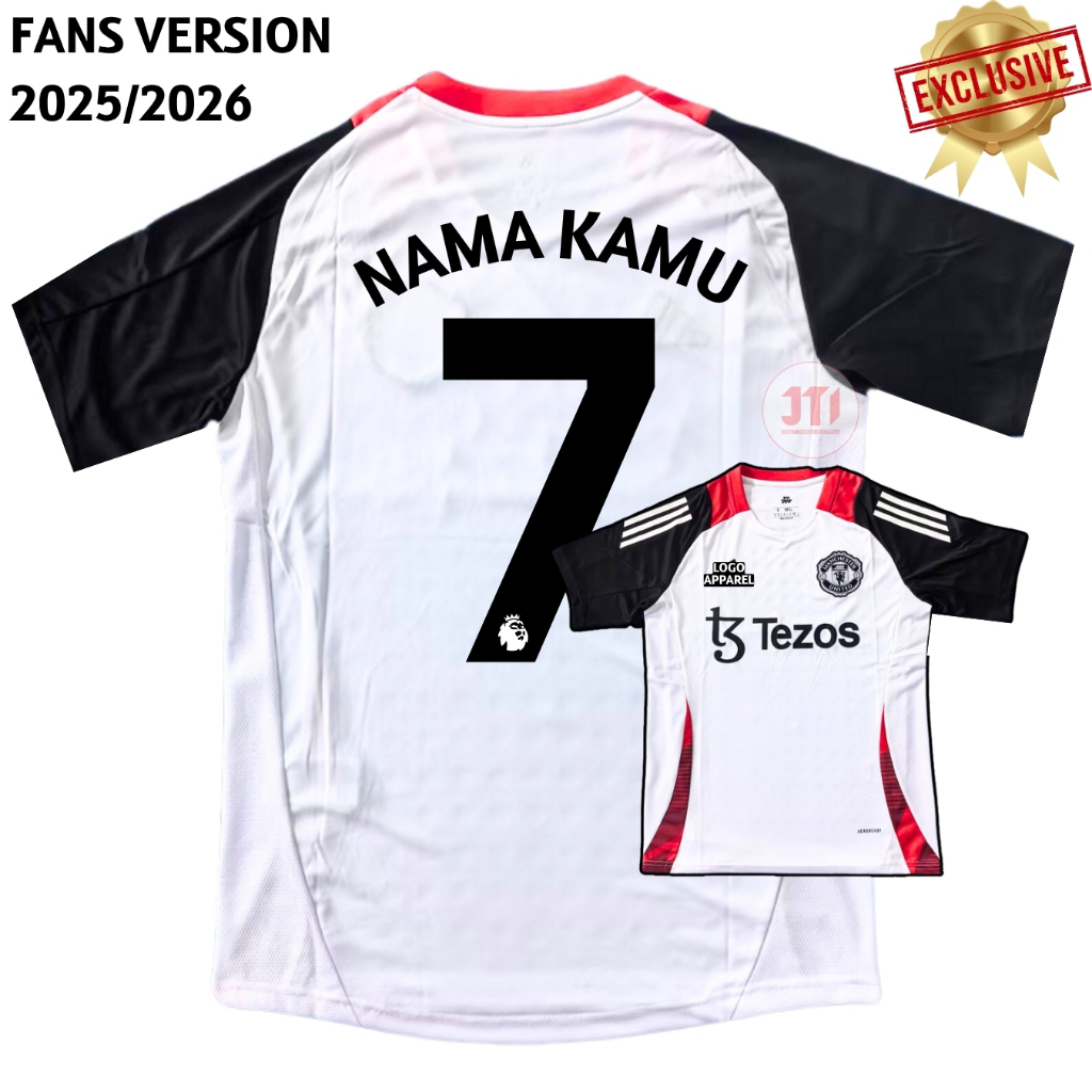 Jersey Mnchstr Untd Training Tezos 2024 2025 MU Baju Bola Putih 24 25 Jti Store