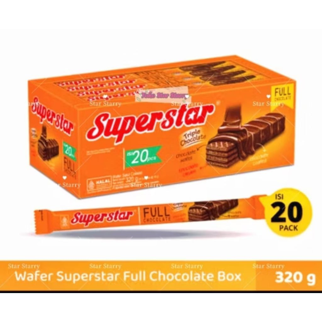 

superstar coklat wafer 1 box isi 20 pcs