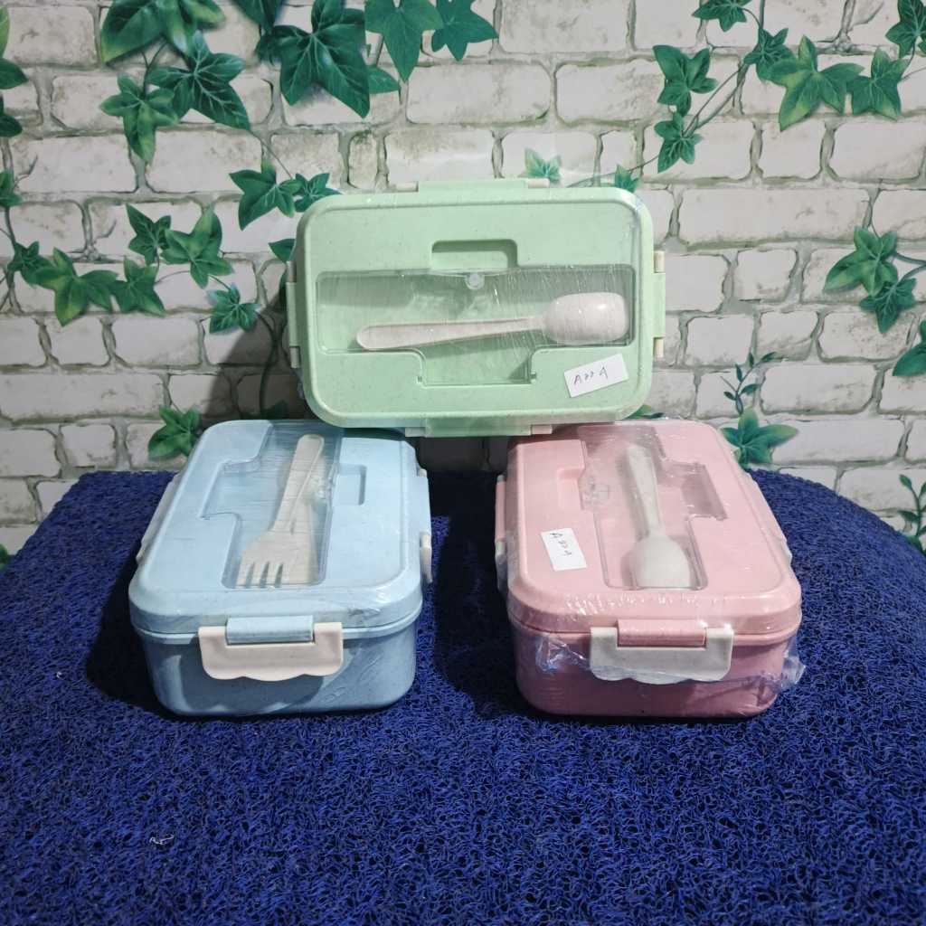 KOTAK MAKAN SEGI A224 / TEPAK MAKAN ANAK KOTAK BEKAL MAKAN TEPAK BEKAL MAKANAN SEKAT CATERING TUTUP 