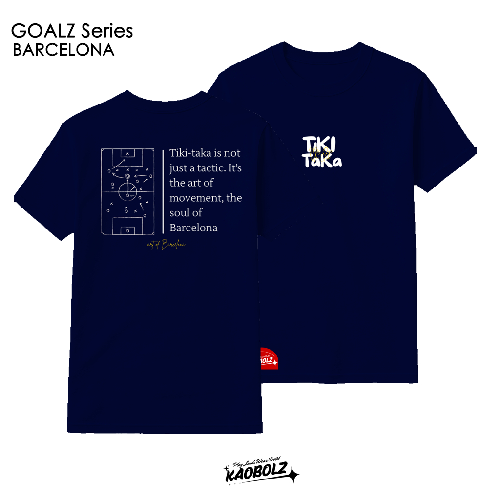 Kaos Bola - Barca Tiki Taka | Kaos Barcelona | Baju Bola Bukan Jersey
