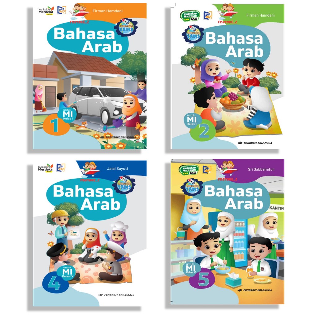[Penerbit Erlangga] BAHASA ARAB KELAS 1, 2, 4 & 5 KURIKULUM KMA 450