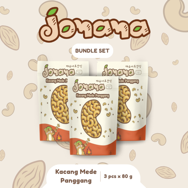 

Jomama - BUNDLE 3pcs Kacang Mede Goreng Rasa Mede Panggang 80gr Snack Cemilan Jajanan