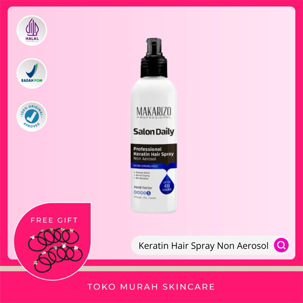 MAKARIZO-Keratin Hair Spray Non Aerosol by Makarizo|Hair Spray Rambut Non Aerosol