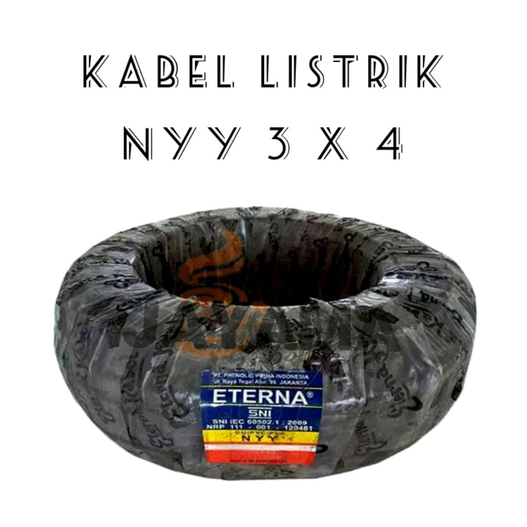 Kabel listrik 3x4 mm ETERNA NYY